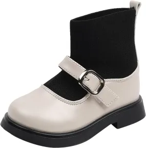 2 to 8Years Indoor Boots for Baby Toddler Girls Booties Little Kid Shoes Short Boots Girls Ankle (Beige, 9 Toddler)