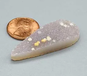 2" Amethyst Tear druse cabochon