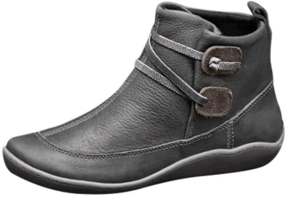 AMDBEL Cowboy Boots for Women Round Toe,Women Ankle Boots With Fur, Women's Ankle Boots & Booties Black Low Heel Dress Ankle Boots Casual Slip On Short Booties Chunky Retro Western Cowboy Boots 01