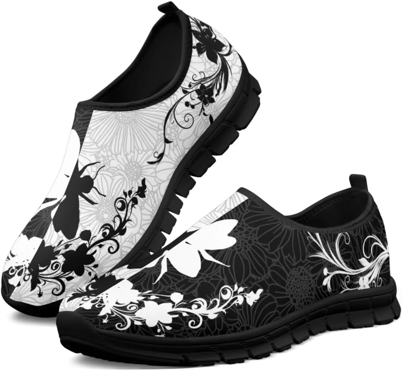 Animals Print Walking Shoes for Women Low Cut Lightweight Breathable Anti Slip Tennis Shoes