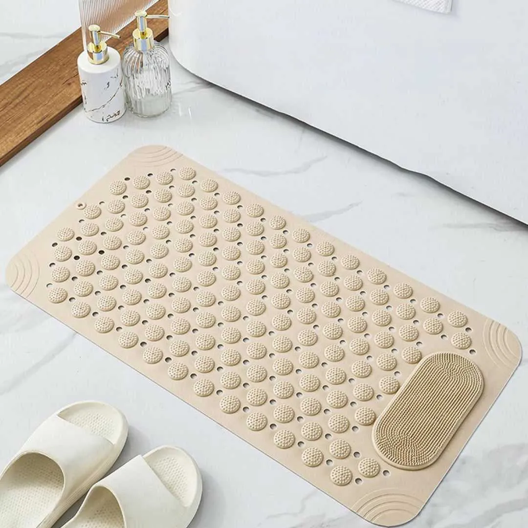 Anti Slip Bathroom mat with Foot Scrubber