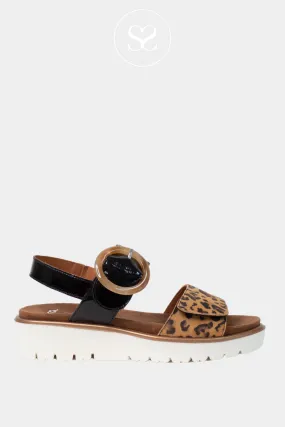 ARA 12-33505 BLACK CHUNKY WEDGE SANDALS