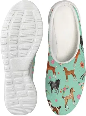 GIFTPUZZ Unisex Garden Shoes Sneakers Backless Casual Slippers Sandals Summer Anti-Slip Beach Clogs
