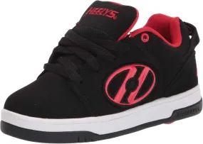 HEELYS Unisex-Child Voyager Tennis Shoe, Black/Red, 13c M US Big Kid