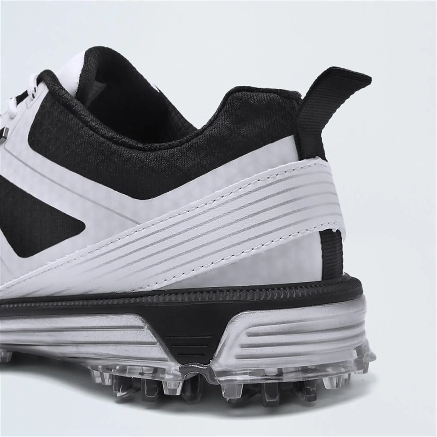 JiuQing Men's Golf Shoes Waterproof Spikeless Leather Golfing Trainers Anti Slip Breathable