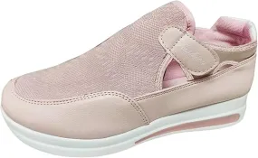 Ladmiple Womens Shoes Dressy Casual Loafers Slip On Sneakers Comfort Fashion Low Top Platform Walking Canvas Shoes