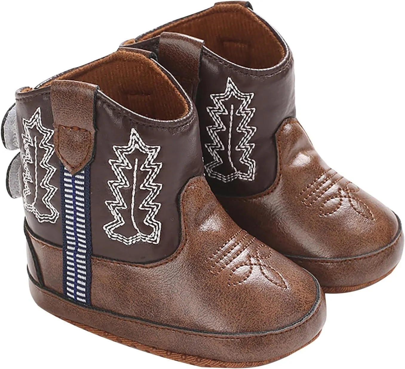 Leather Cowboy Booties Soft Sole Non Slip Shoes for Baby Infant Western Baby Girl Shoes Country Boots for Baby Boy