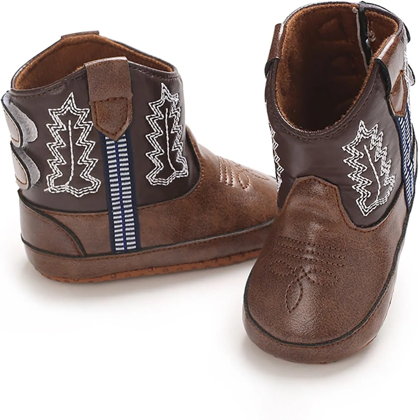 Leather Cowboy Booties Soft Sole Non Slip Shoes for Baby Infant Western Baby Girl Shoes Country Boots for Baby Boy
