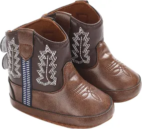Leather Cowboy Booties Soft Sole Non Slip Shoes for Baby Infant Western Baby Girl Shoes Country Boots for Baby Boy
