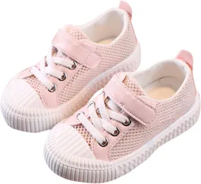 Little Girls Boys Lightweight Sports Shoes Mesh Breathable Flat Household Casual Slip On Canvas Shoes for Kids