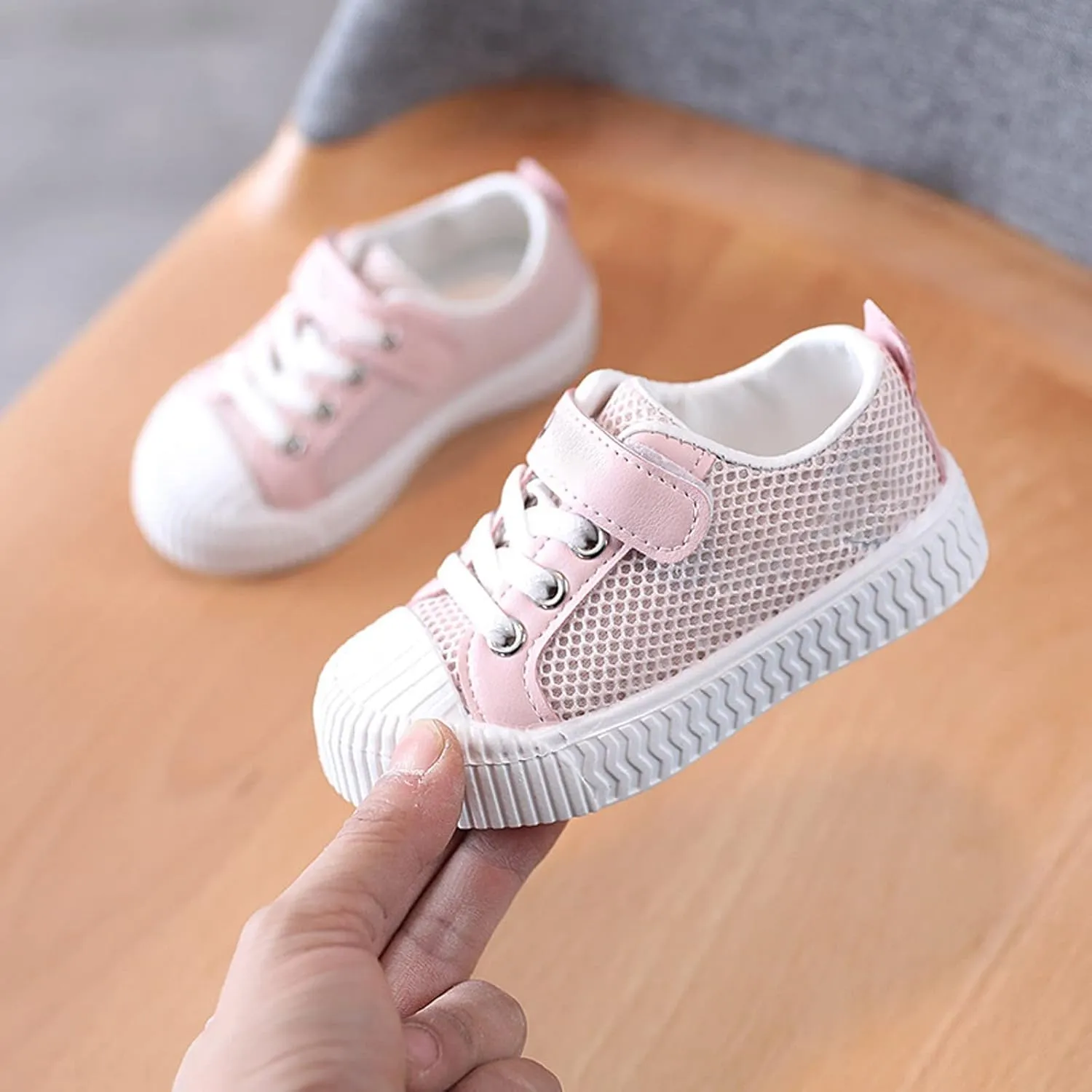 Little Girls Boys Lightweight Sports Shoes Mesh Breathable Flat Household Casual Slip On Canvas Shoes for Kids