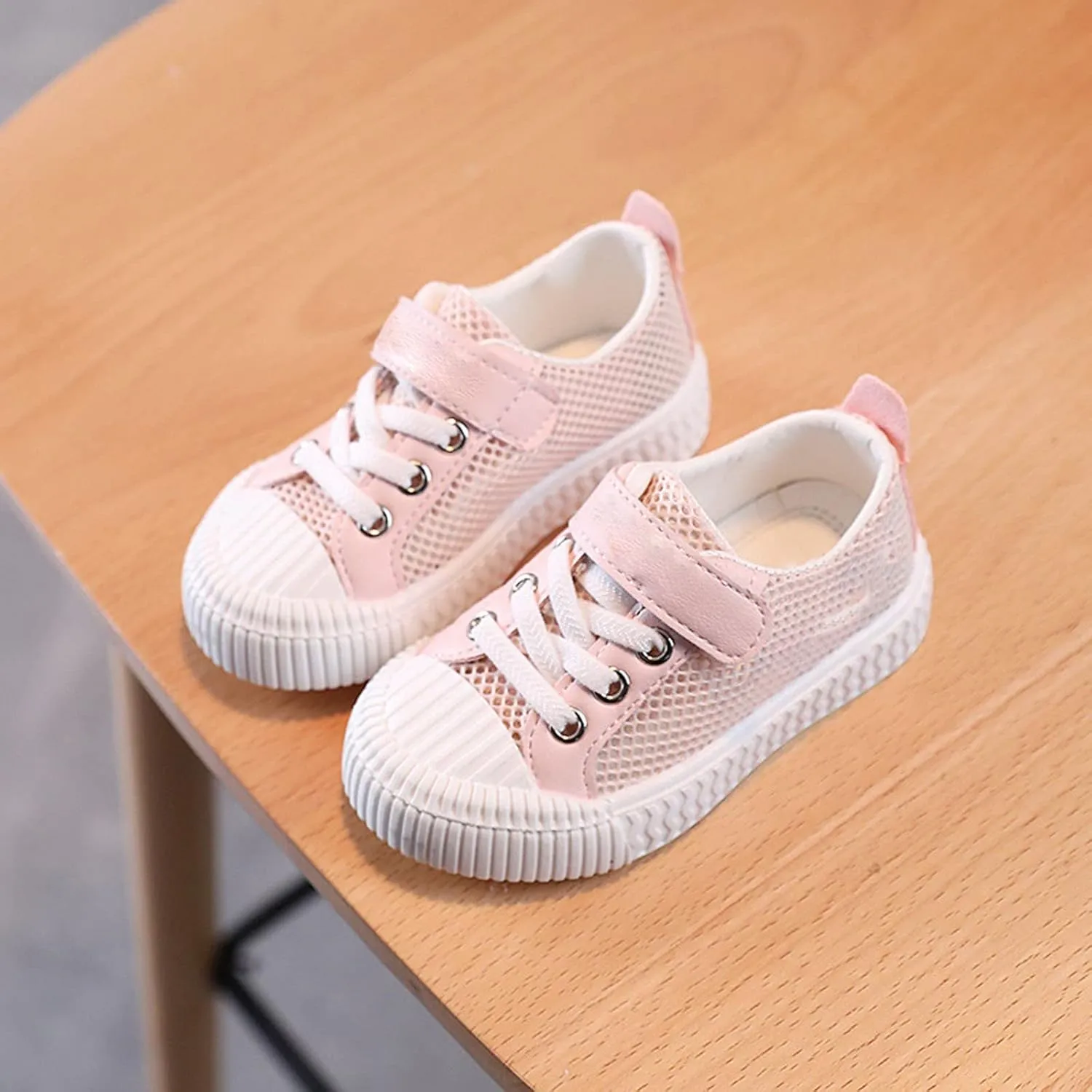 Little Girls Boys Lightweight Sports Shoes Mesh Breathable Flat Household Casual Slip On Canvas Shoes for Kids