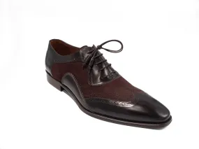 Marble Suede/ Leather Wing Tip
