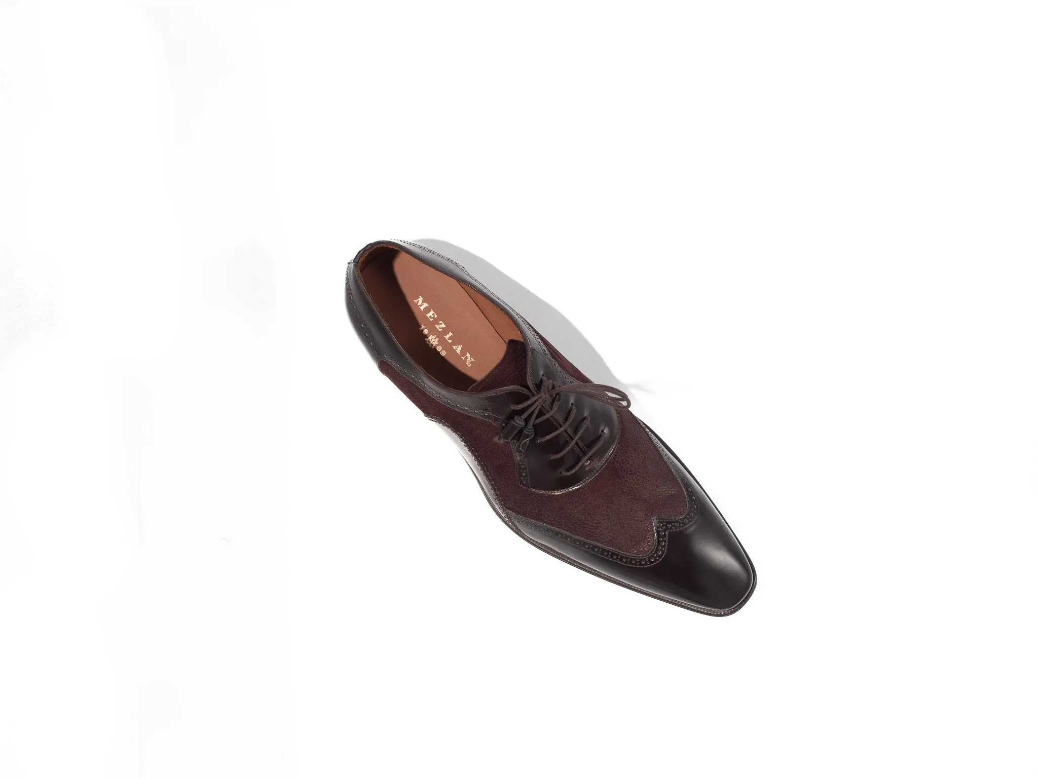 Marble Suede/ Leather Wing Tip