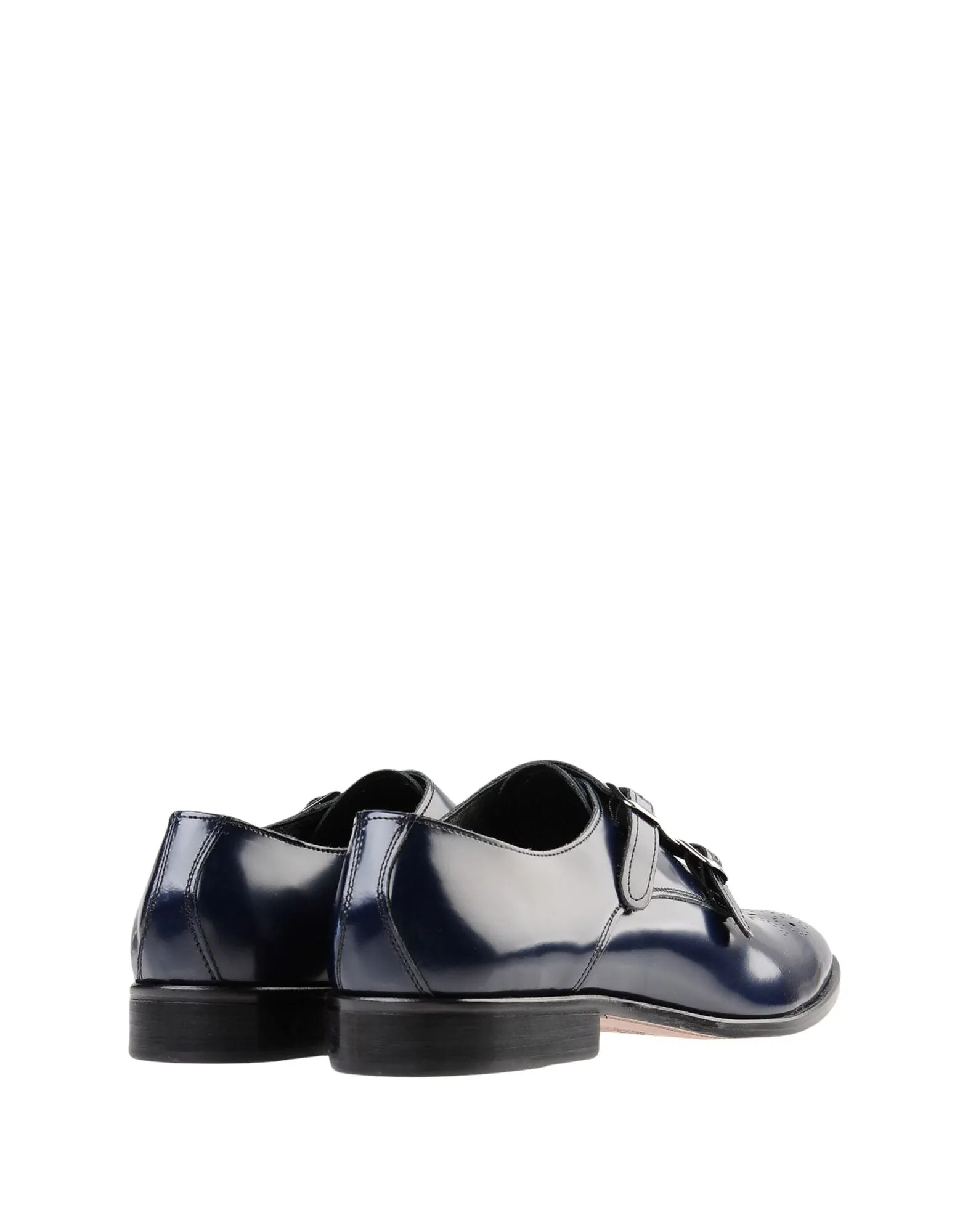 Men’s Blue Shoes Slip On Double Monk Strap Buckle Made in Italy