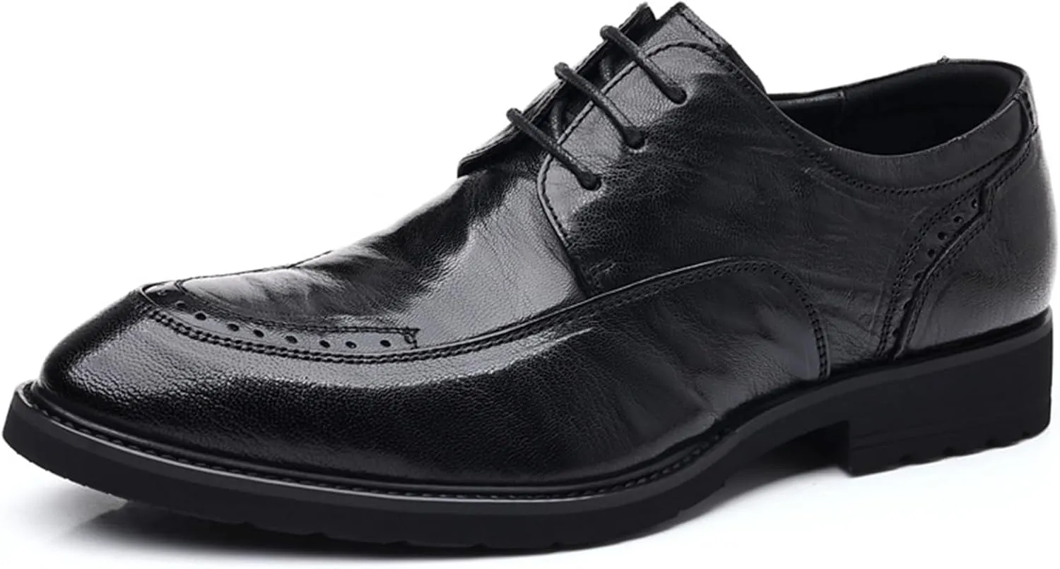 Men's Faux Patent Leather Tuxedo Dress Shoes Casual Business Oxford Leather Shoes Plus Size Pointed Toe Suit Shoes