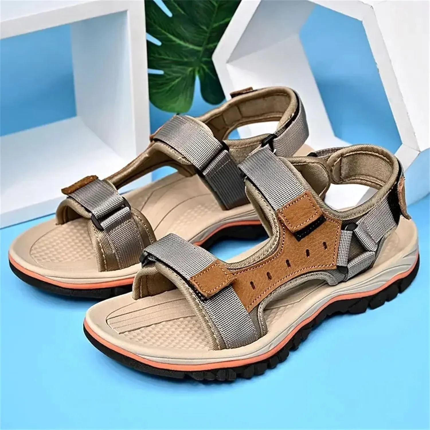 Men's Gladiator Sandals - Leather Beach Shoes for Outdoor Sports
