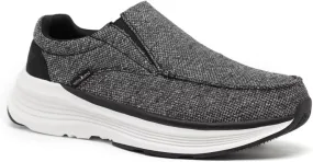 OrthoComfoot Men's Orthopedic Outdoor Slip-On Loafers Walking Shoes: Arch Support Plantar Fasciitis Sneakers, Comfort Classic Canvas Shoes for Foot and Heel Pain