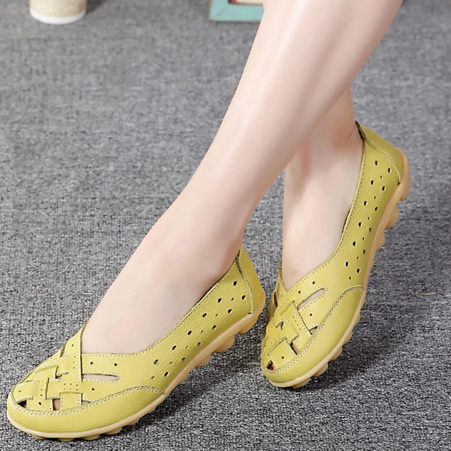 Orthopedic Loafers in Breathable Leather, Wide Size Casual Leather Orthopedic Sandals, Orthopedic Shoes for Women