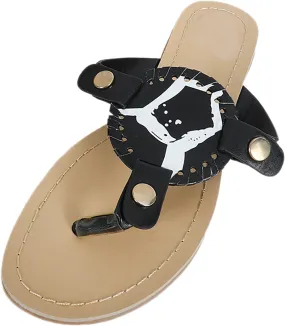 peqiut Sandals for Women Printed Flip Flops Beach Slippers Summer Flat Wide Width Ladies Sandals Women