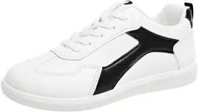 Running Shoes for Women & Girls Anti Slip Tennis Shoes Leather Skateboarding Sneakers - Lightweight & Comfortable