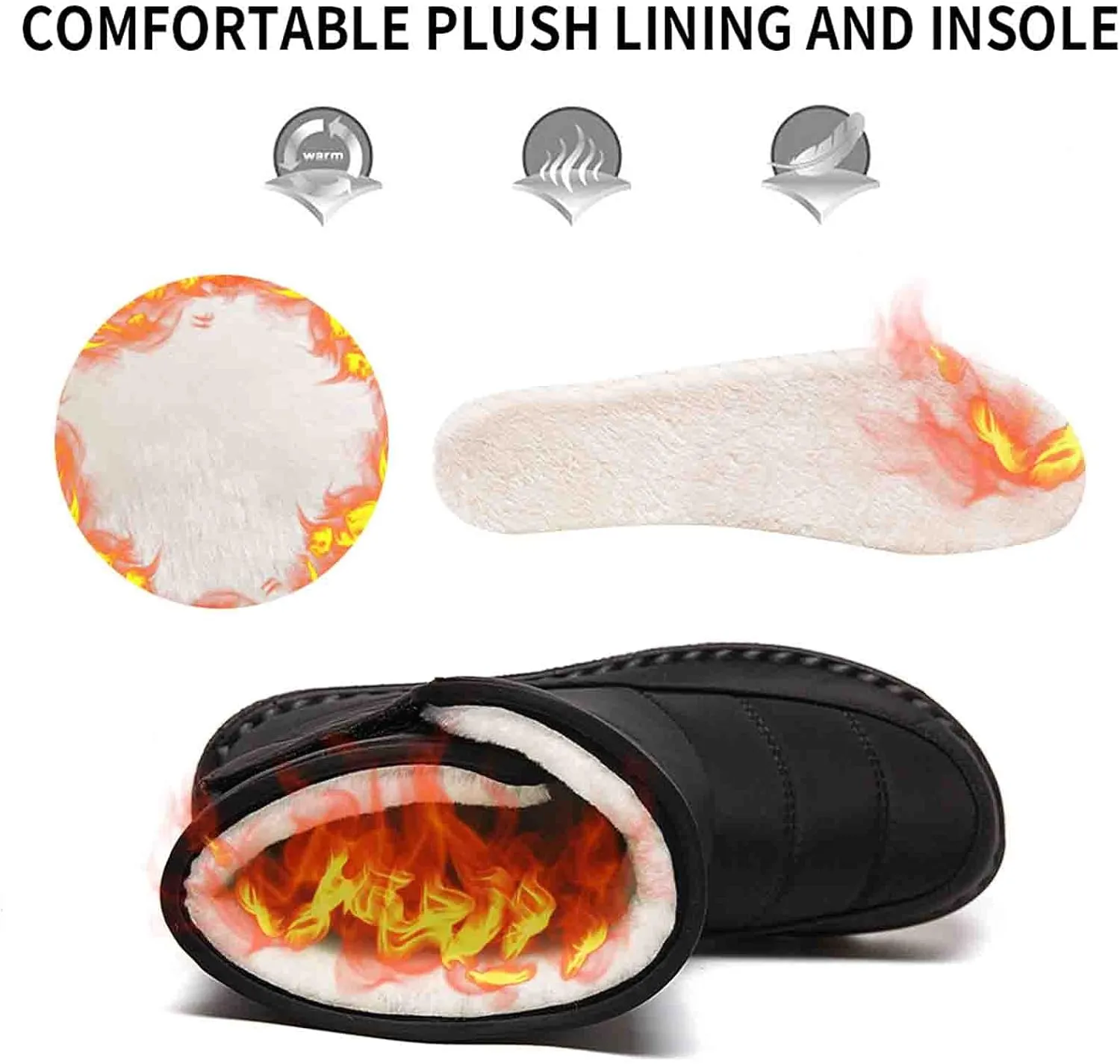 Snow Boots for Women Platform Boots Padded Waterproof Shoes Warm Boots Short Boots Cotton Shoes Plush Snow Boots