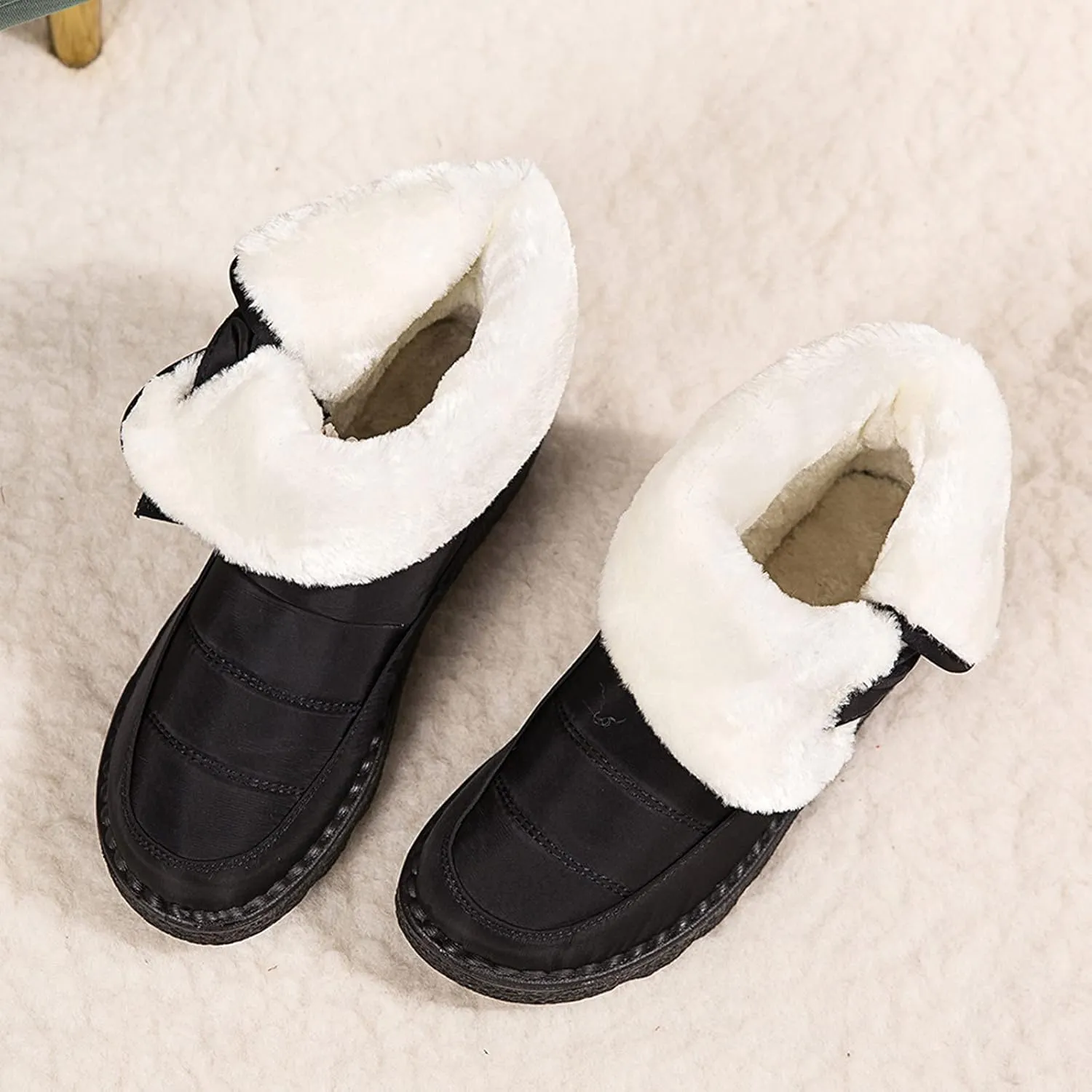 Snow Boots for Women Platform Boots Padded Waterproof Shoes Warm Boots Short Boots Cotton Shoes Plush Snow Boots