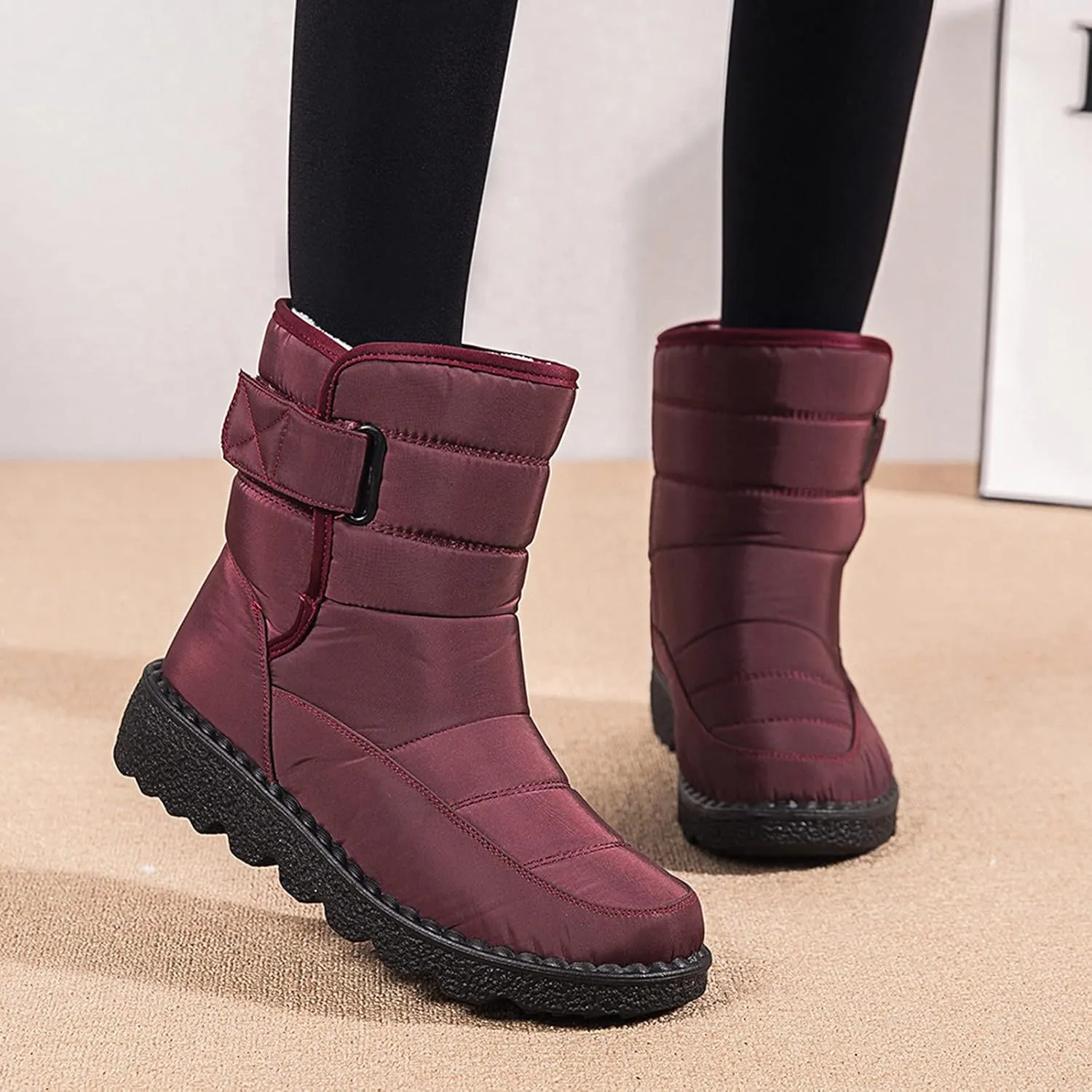 Snow Boots for Women Platform Boots Padded Waterproof Shoes Warm Boots Short Boots Cotton Shoes Plush Snow Boots