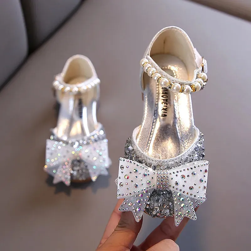 Summer Girls Sandals Fashion Rhinestone Bow