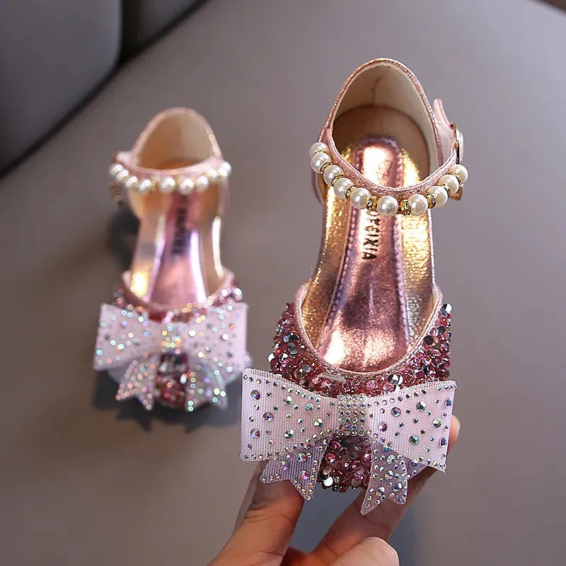Summer Girls Sandals Fashion Rhinestone Bow