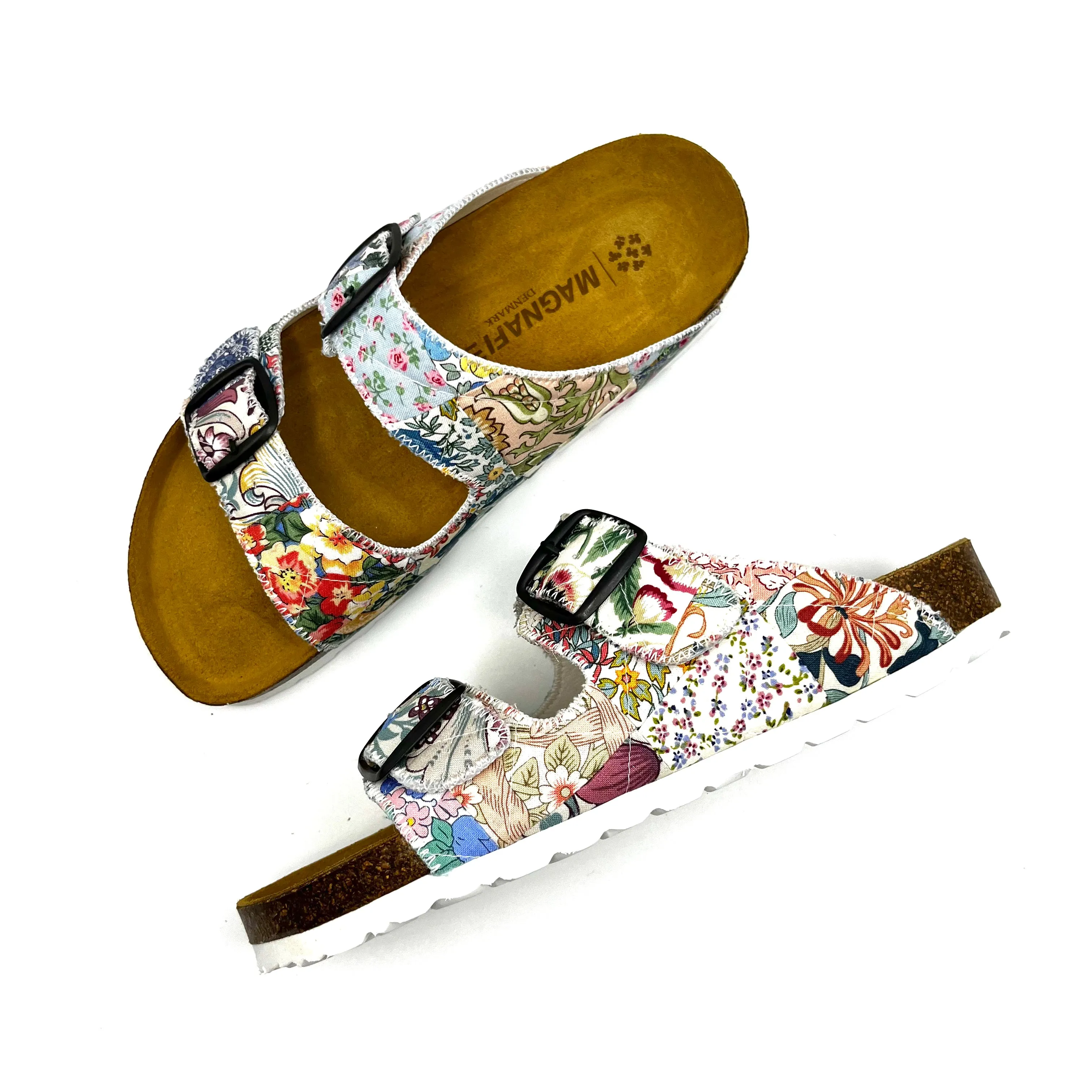 Thora 2-Buckle Sandals | Patchwork Blossom 04 EU39/US9