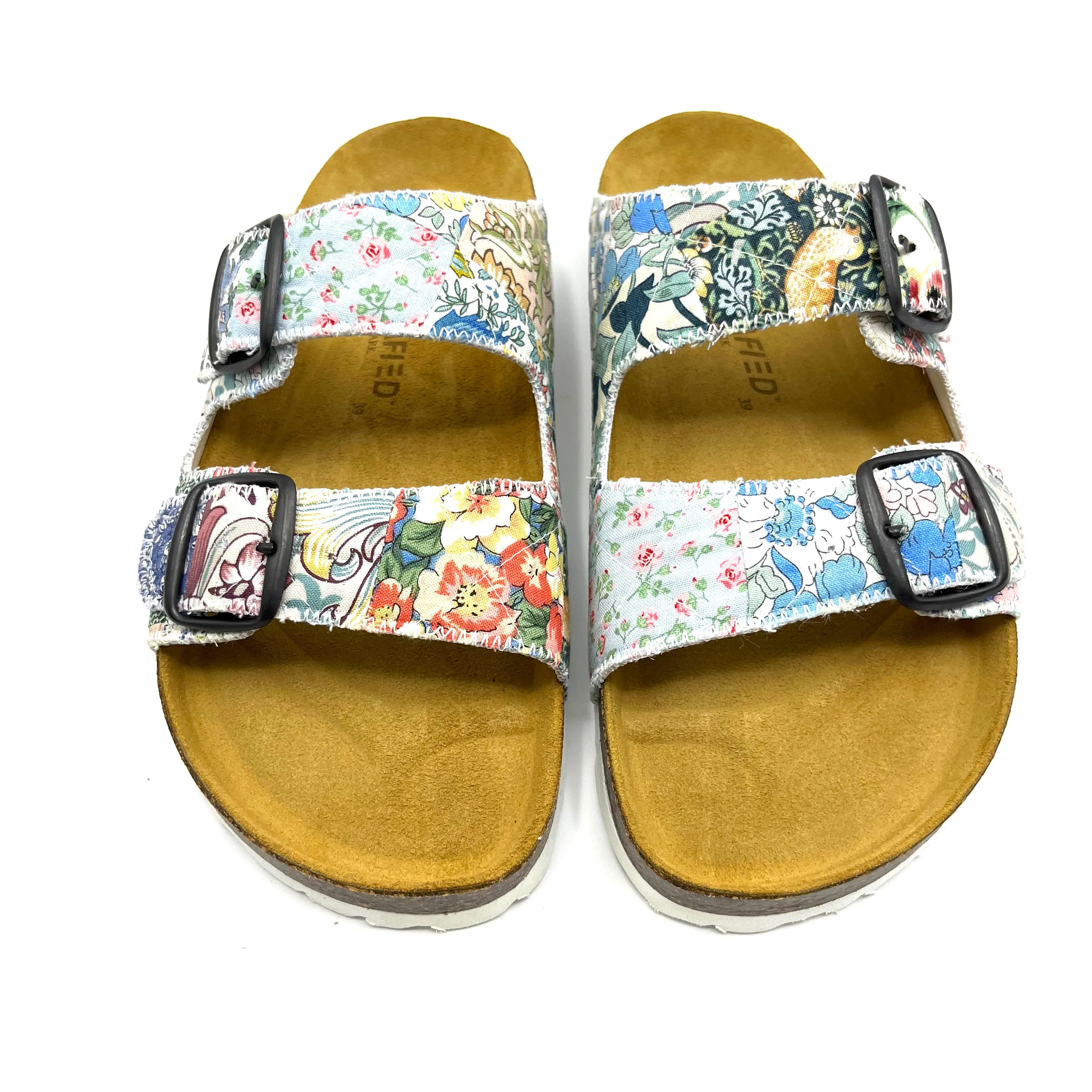 Thora 2-Buckle Sandals | Patchwork Blossom 04 EU39/US9