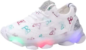 Toddler Boys Girls Light Up Shoes Lightweight Breathable Anti-Slip Led Flashing Sport Sneakers for Toddler Kids