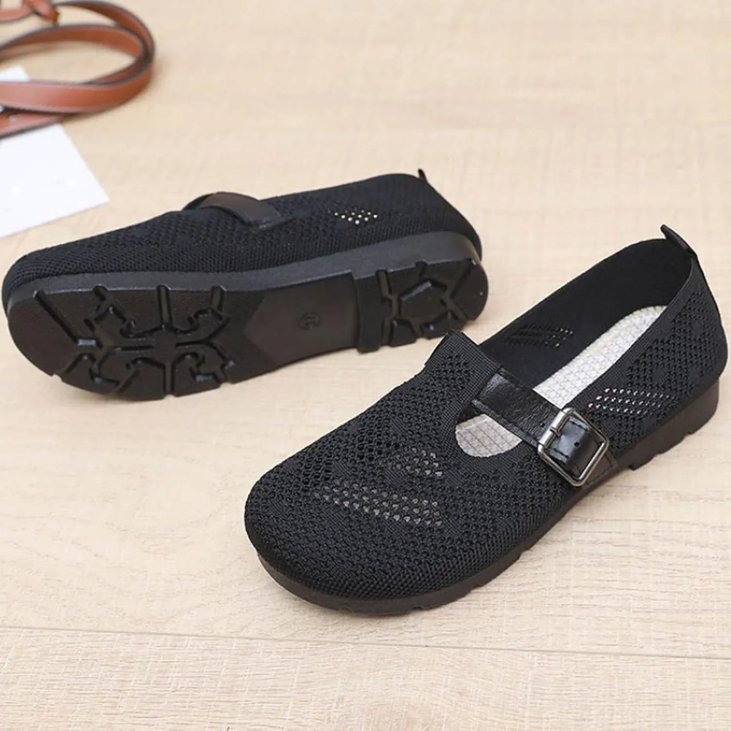 Women's Ballet Shoes Round Toe Slip On Knit Casual Dress Shoes Comfort Ballerina Comfortable Women for Casual