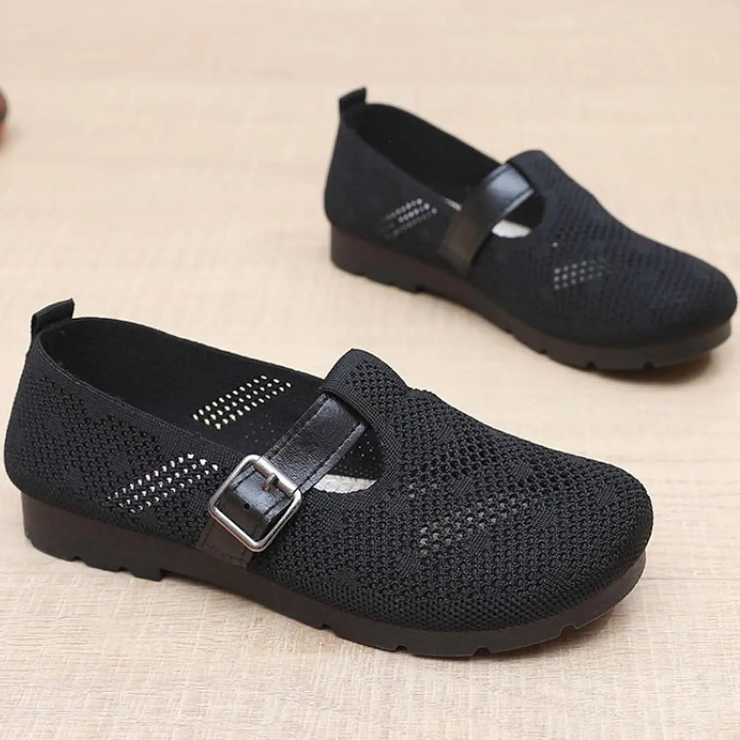 Women's Ballet Shoes Round Toe Slip On Knit Casual Dress Shoes Comfort Ballerina Comfortable Women for Casual