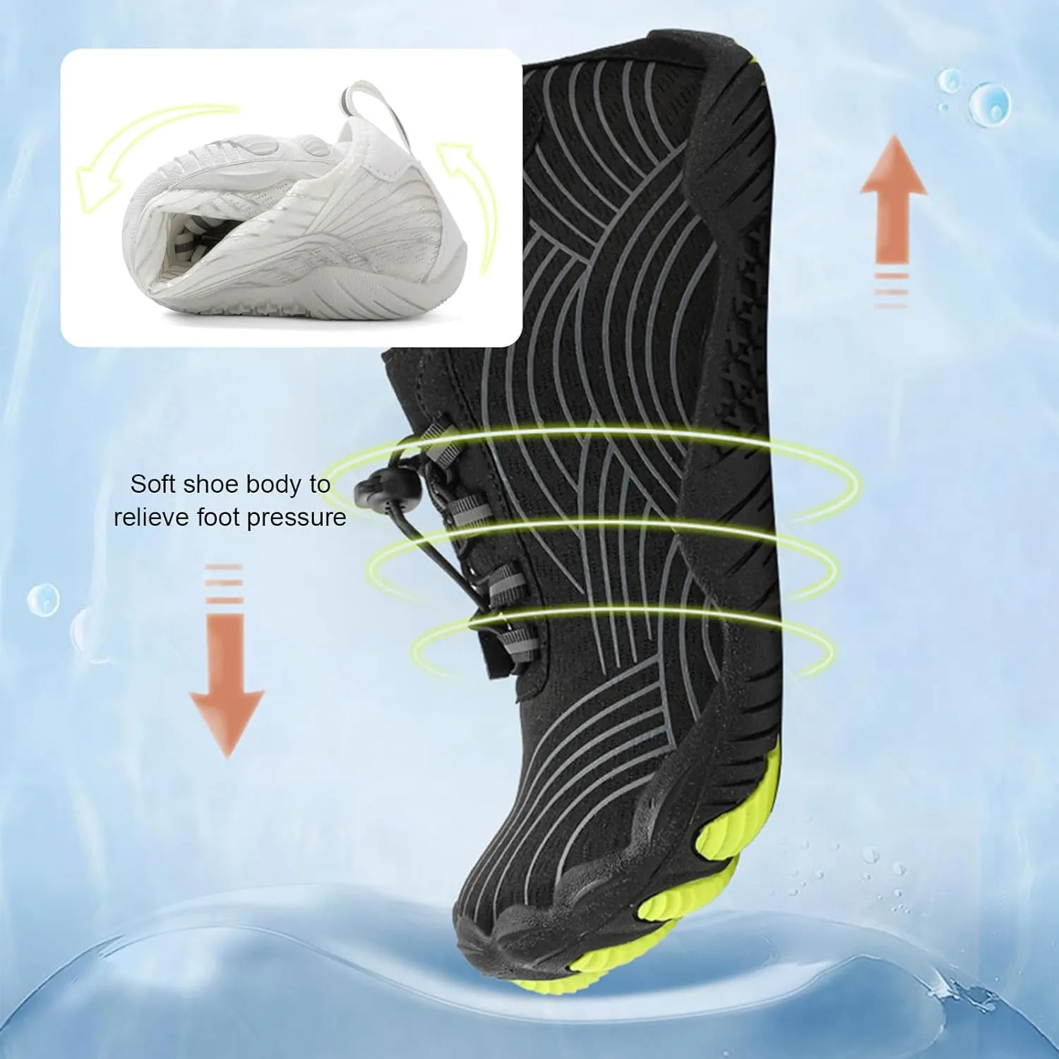 Women's Men's Minimalist Beach Barefoot Shoes, Swimming Sports Yoga Surfing Hiking Shoes for Outdoor Sports, Quick Drying Breathable Comfort