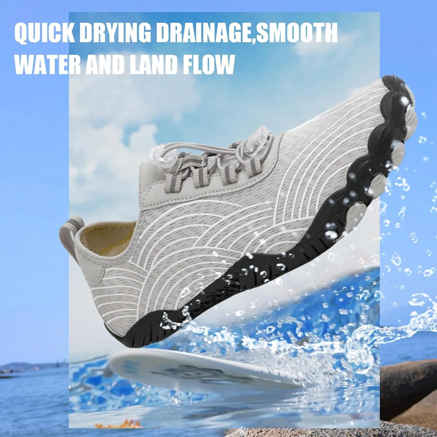 Women's Men's Minimalist Beach Barefoot Shoes, Swimming Sports Yoga Surfing Hiking Shoes for Outdoor Sports, Quick Drying Breathable Comfort