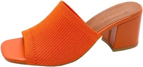 Womens Open Toe Heeled Mules Block Heels Sandals Open Toe Heeled Mules Chunky Block Low Heel Slip On Slides