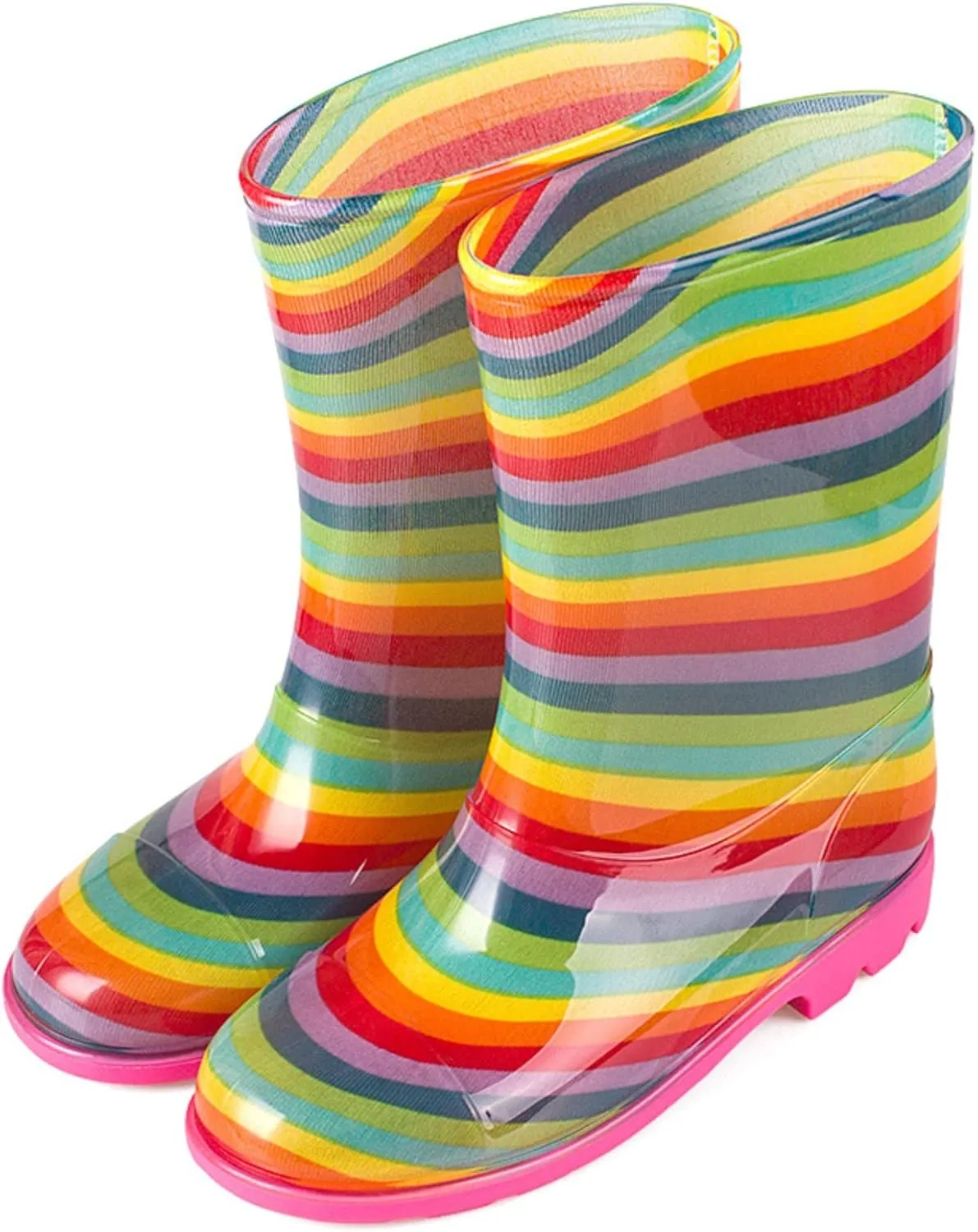 Womens Rain Boots Womens Rubber Boots Mid Calf for Boating Fishing Gardening Farming Flat Rain Shoes